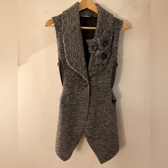 Linea Domani Women's Gray Sleeveless Jacket/Vest M - Picture 1 of 11